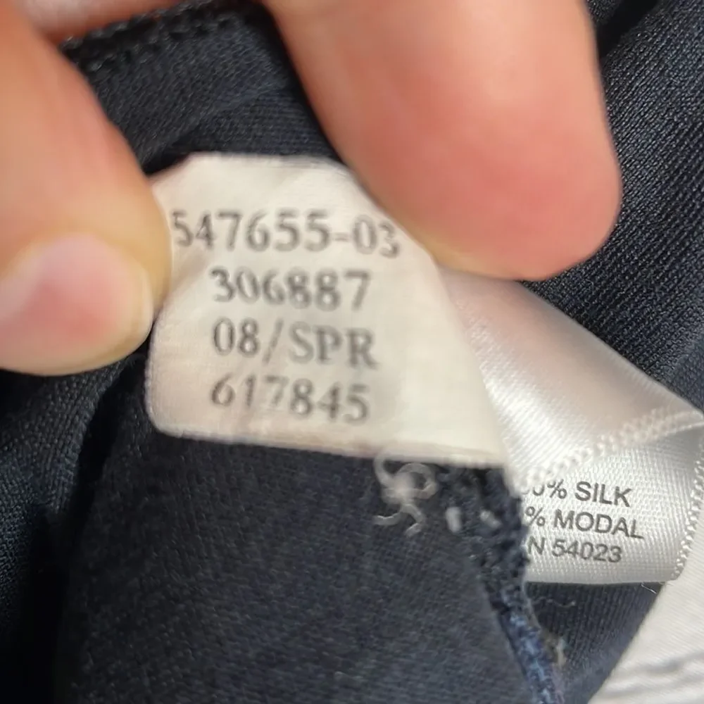 Banana Republic Silk & Modal Black Baby Doll top size XS - Picture 7 of 8